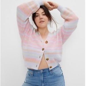 NWT Gap Factory V-Neck Stripe Cardigan